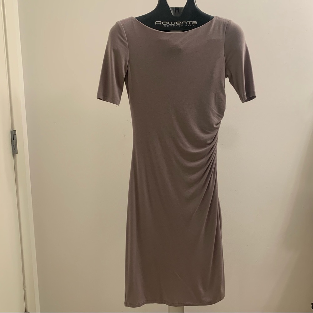 Anne Klein Mauve Sheath Dress with Ruched side